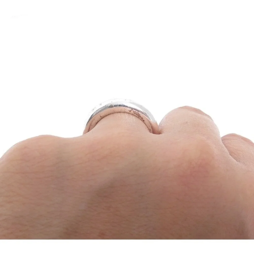 Simple Domed Silver Band Ring‎ Sz 8.5